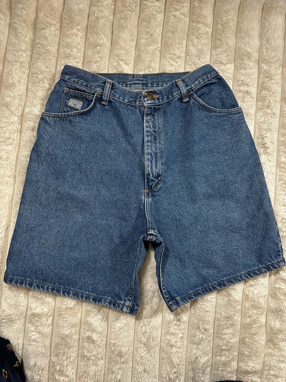 Vintage Wrangler For Women High Waisted Denim Shorts Size 12 Made in USA